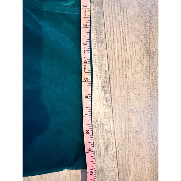 Teal Corduroy Wide-Leg Pants By Copper Key Size 3 Mid-Rise With Button & Zipper - Picture 9 of 12